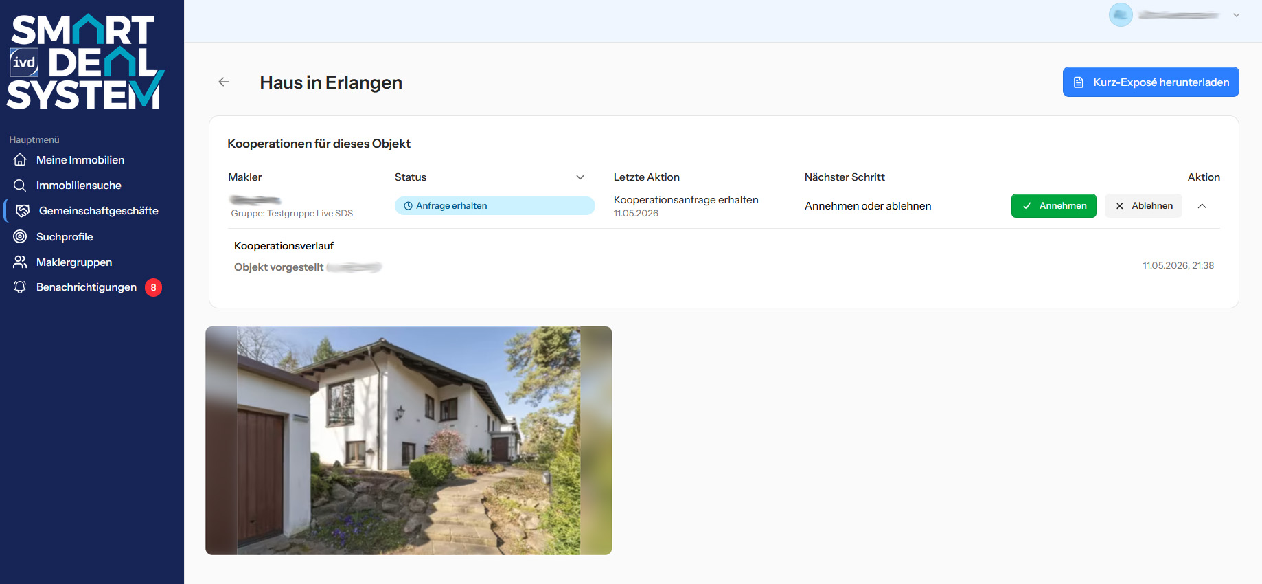 Smart Deal System: Detailansicht mit Provisionsregelung